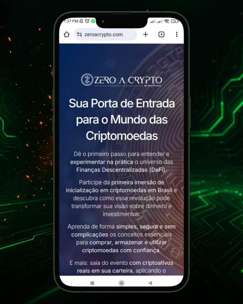 Landing Page: zeroacrypto.com